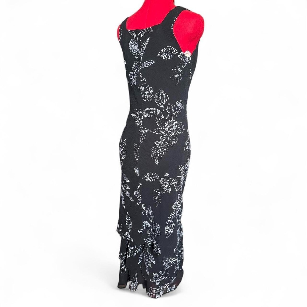 Chico's Silk Floral Tiered Sleeveless Maxi Dress Chico's Size 0 (small/size 2/4) - Picture 4 of 7